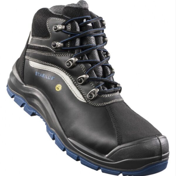 Stabilus 5631 SPARTACUS MID TEX Leather safety shoes black/blue S3 SRC