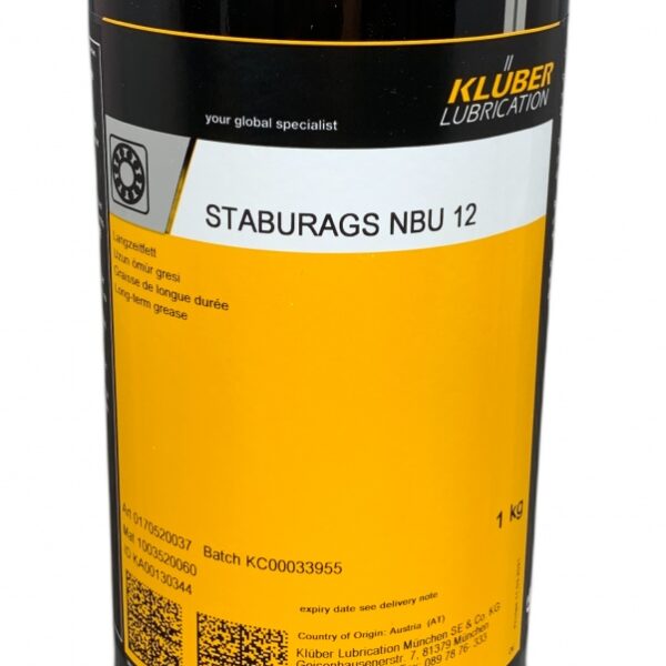 Klüber STABURAGS NBU 12 Wear resistant lubricating grease 1kg can