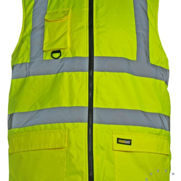 Standsafe HV010 High visibility winter fleece bodywarmer yellow