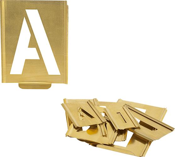 Interlocking Stencils DIN 1451 Letters A-Z, height 20 mm