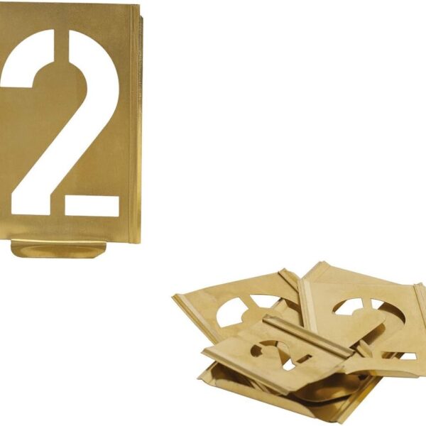 Interlocking Stencils DIN 1451 numbers 0-9, height 20 mm