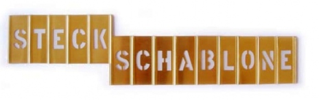 Interlocking Stencils 92 pieces-set, brass - Letters A-Z + numbers 0-9