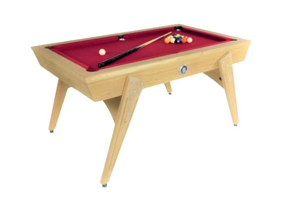 Stella Pool table Chiberta compact size solid oak 132 x 65cm