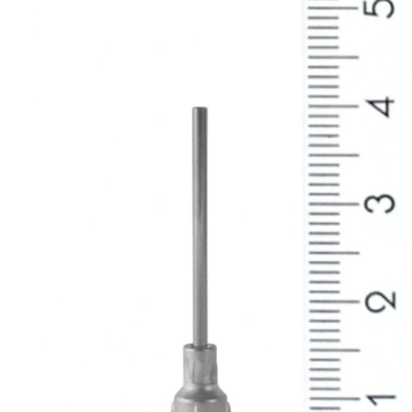 Aluminium nozzle for torque sealant gun cartridge 2.5cm Ø1.2mm