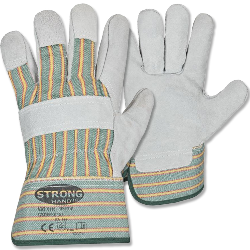 Stronghand 0116 HK/TOP protective rigger leather gloves Size 10.5