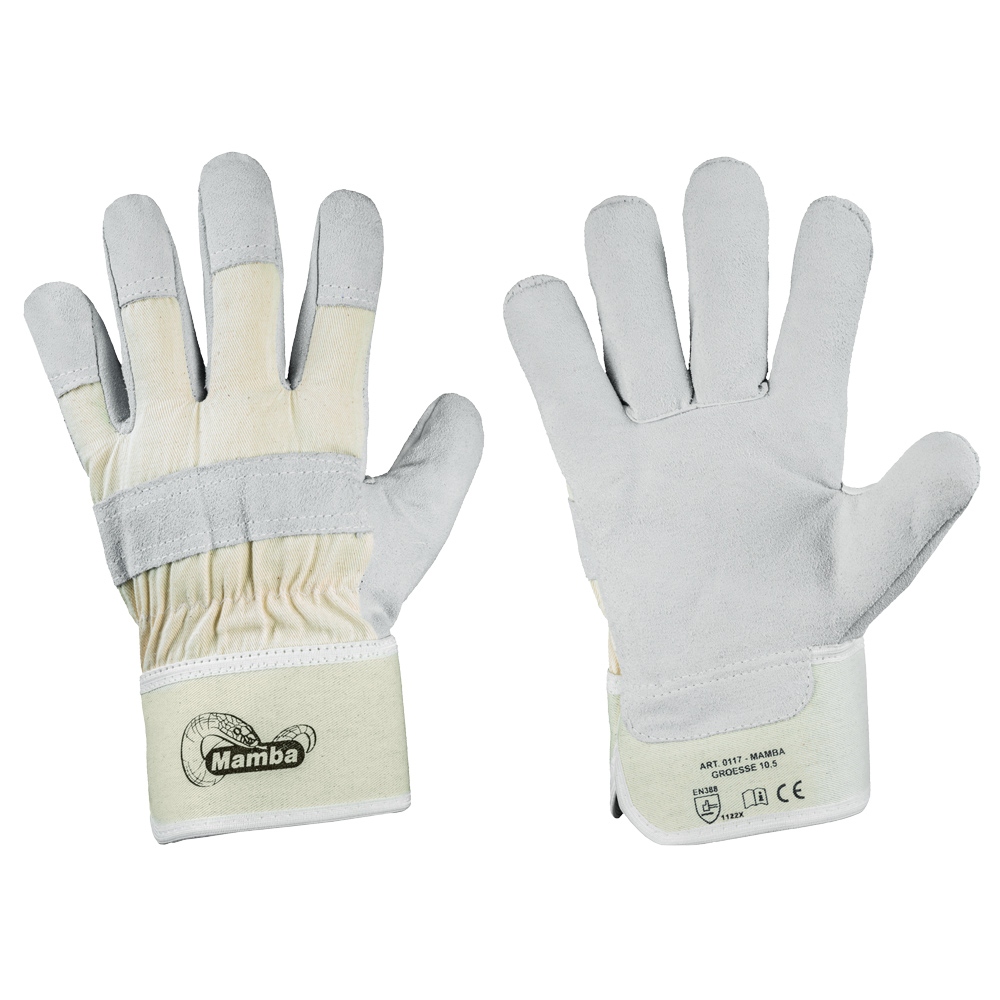 Stronghand 0117 MAMBA Cow Split Leather Safety Gloves size 10.5