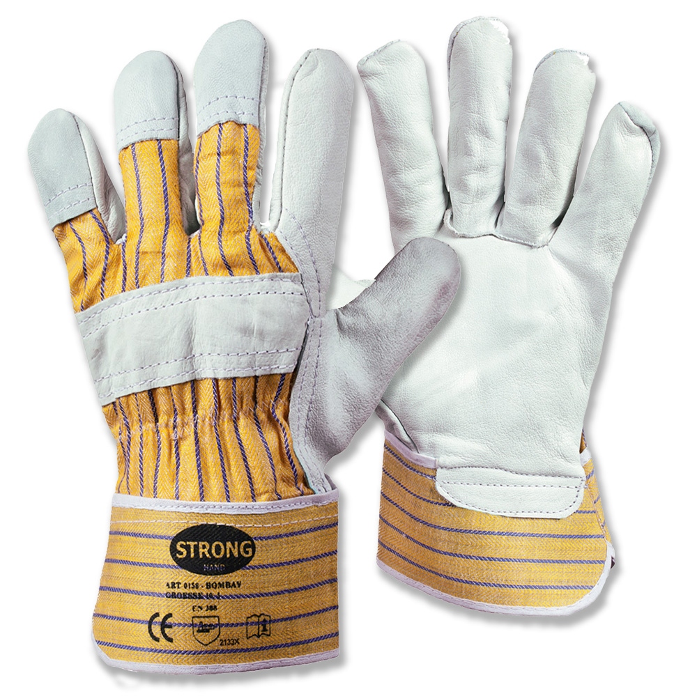 Stronghand 0158 BOMBAY Full Grain Leather Safety Gloves size 10.5
