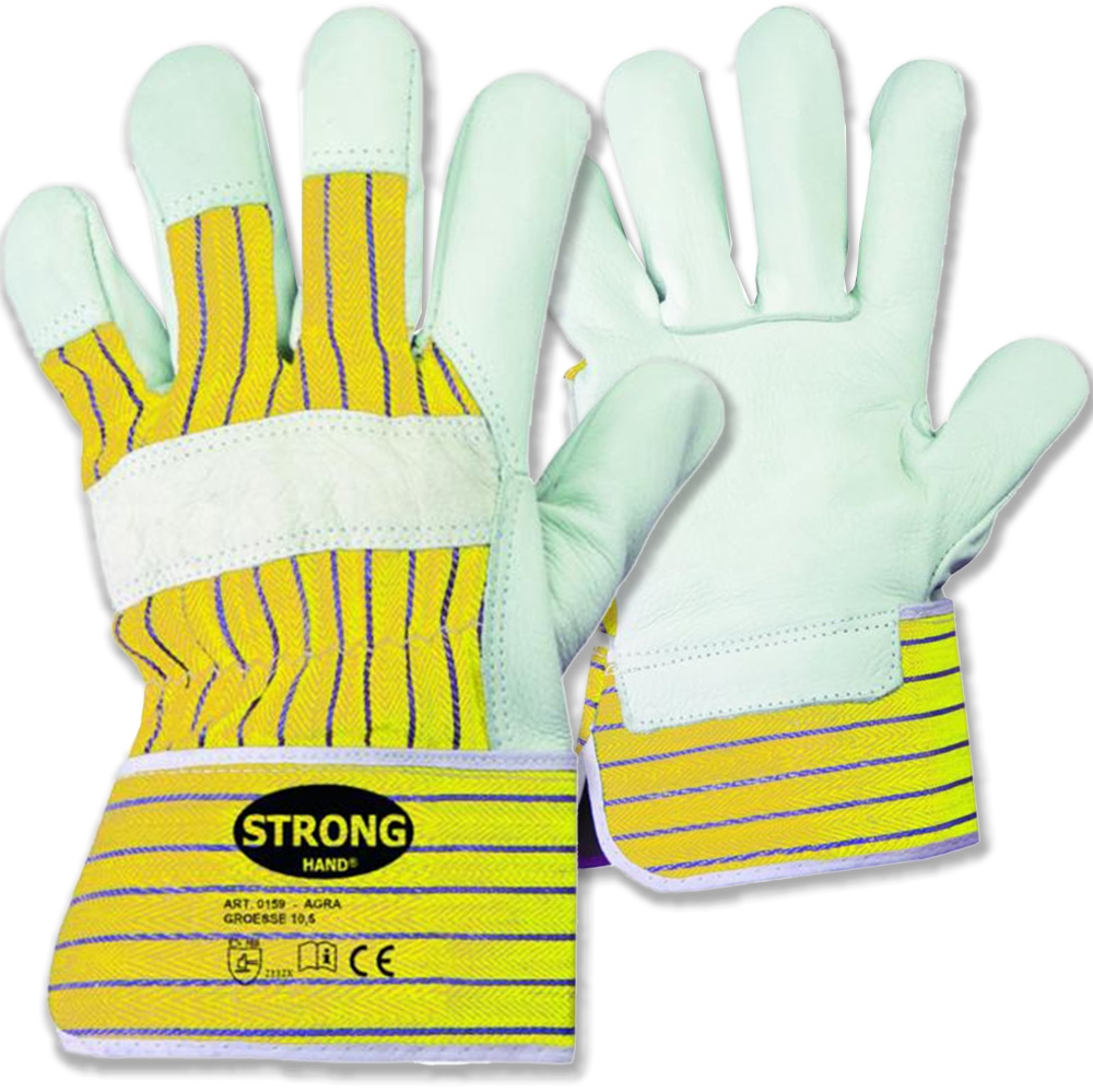 Stronghand 0159 AGRA Cowhide Leather Safety Gloves size 10.5