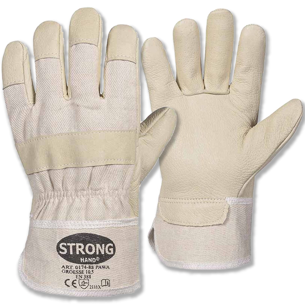 Stronghand 0174 PAWA 88 Pigskin Leather Safety Work Gloves size 10.5