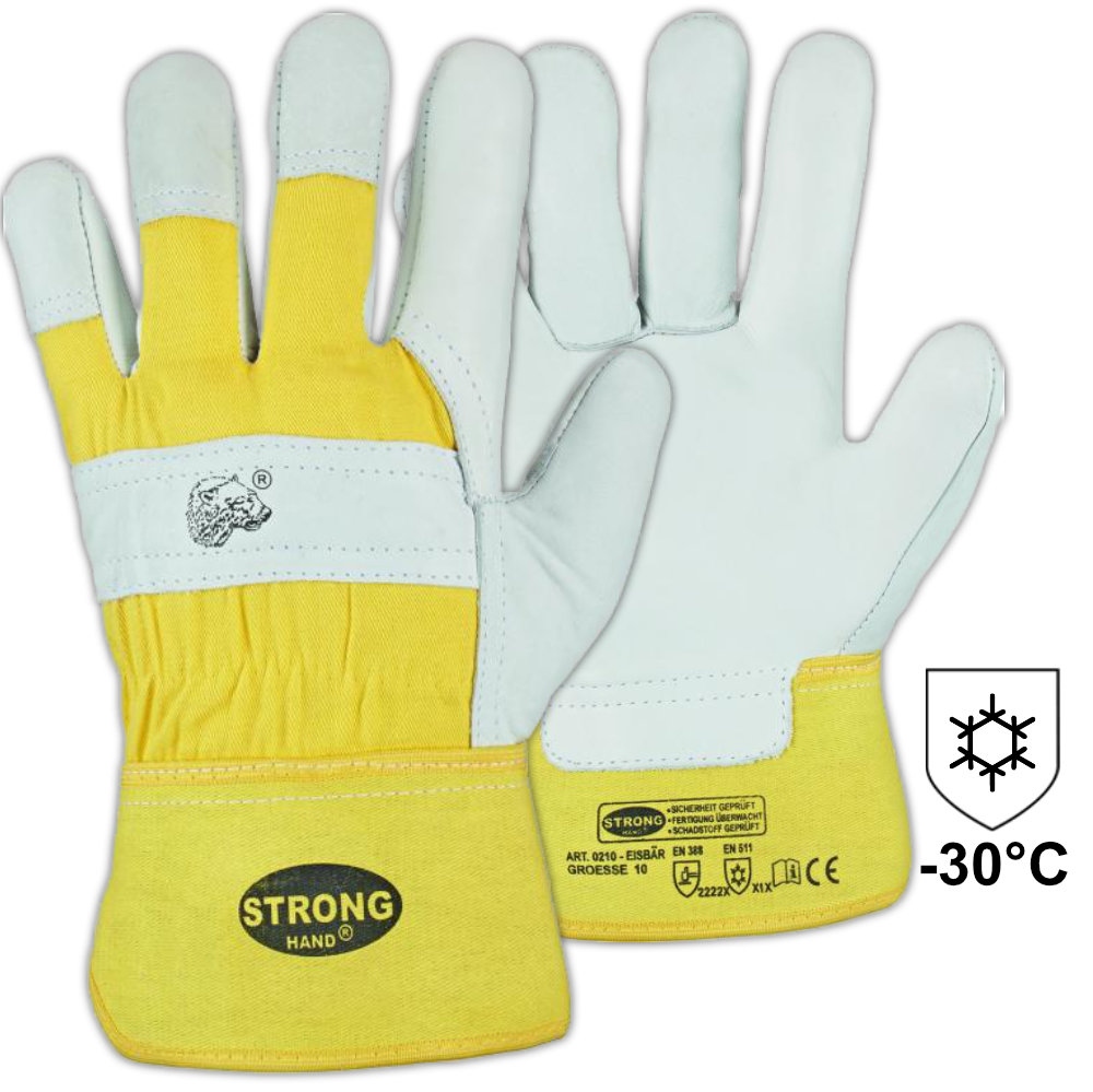 Stronghand 0210 EISBÄR Cowhide Leather Winter Safety Gloves 8-12