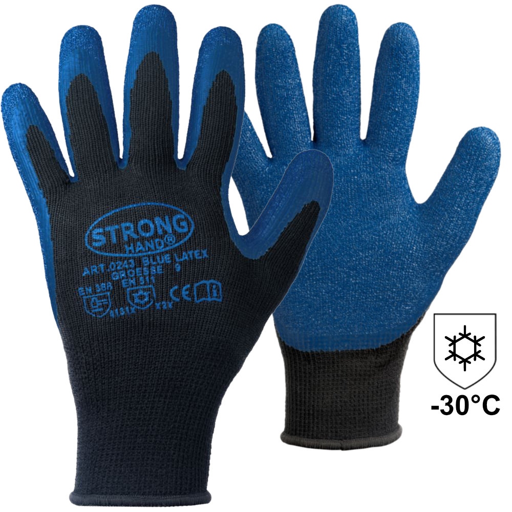 Stronghand 0243 BLUE Latex-coated Winter Safety Gloves 8-11