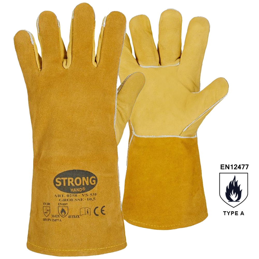 Stronghand 0258 VS 53/F Leather safety gloves for welder - Size 10.5