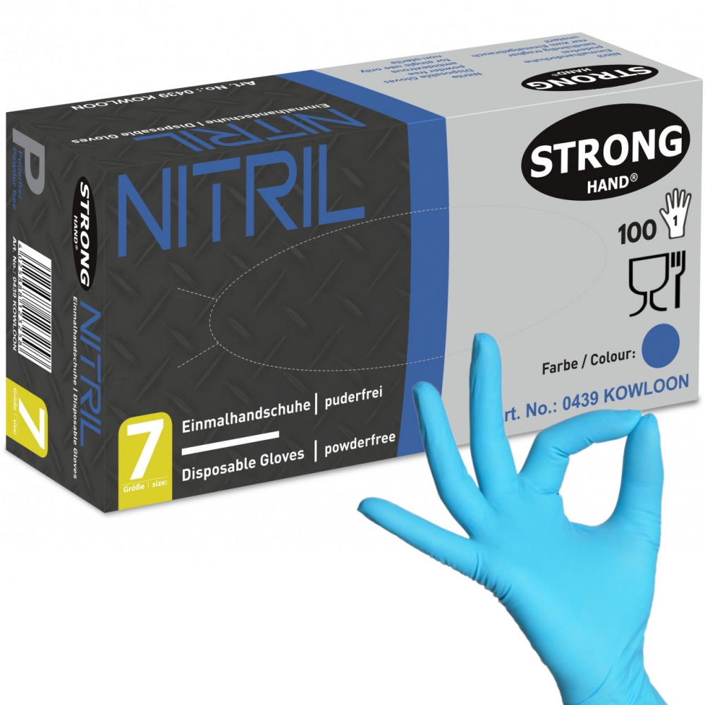 Stronghand 0439 KOWLOON 100 nitril disposable gloves powder free