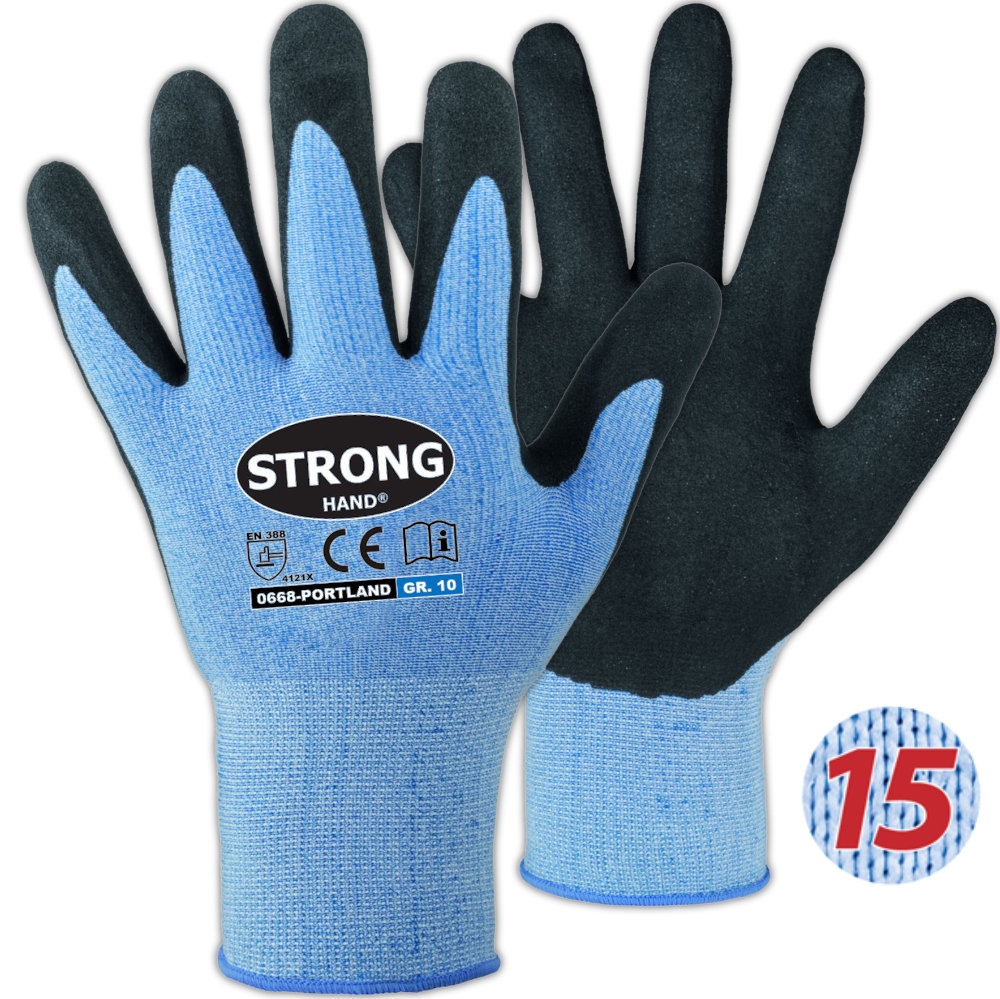 Stronghand 0668 PORTLAND Nitrile PU Work Gloves breathable 6-11