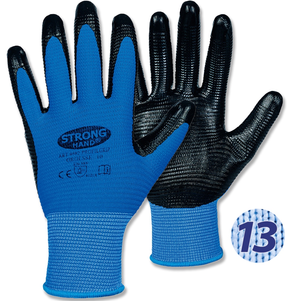 Stronghand 0582 PROFILGRIP Nitrile-coated Safety Gloves oil resistant