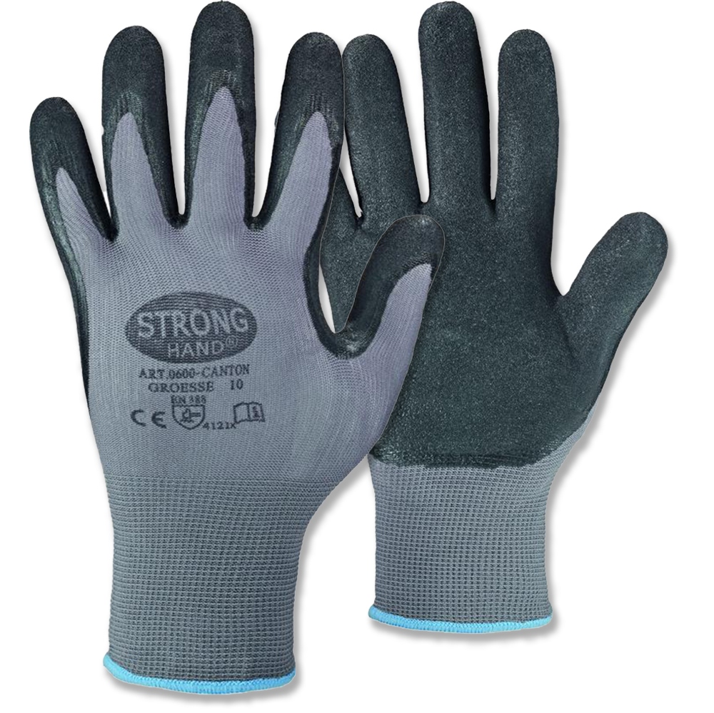 Stronghand 0600 CANTON Nitrile-Coated Safety Work Gloves sanded 7-11