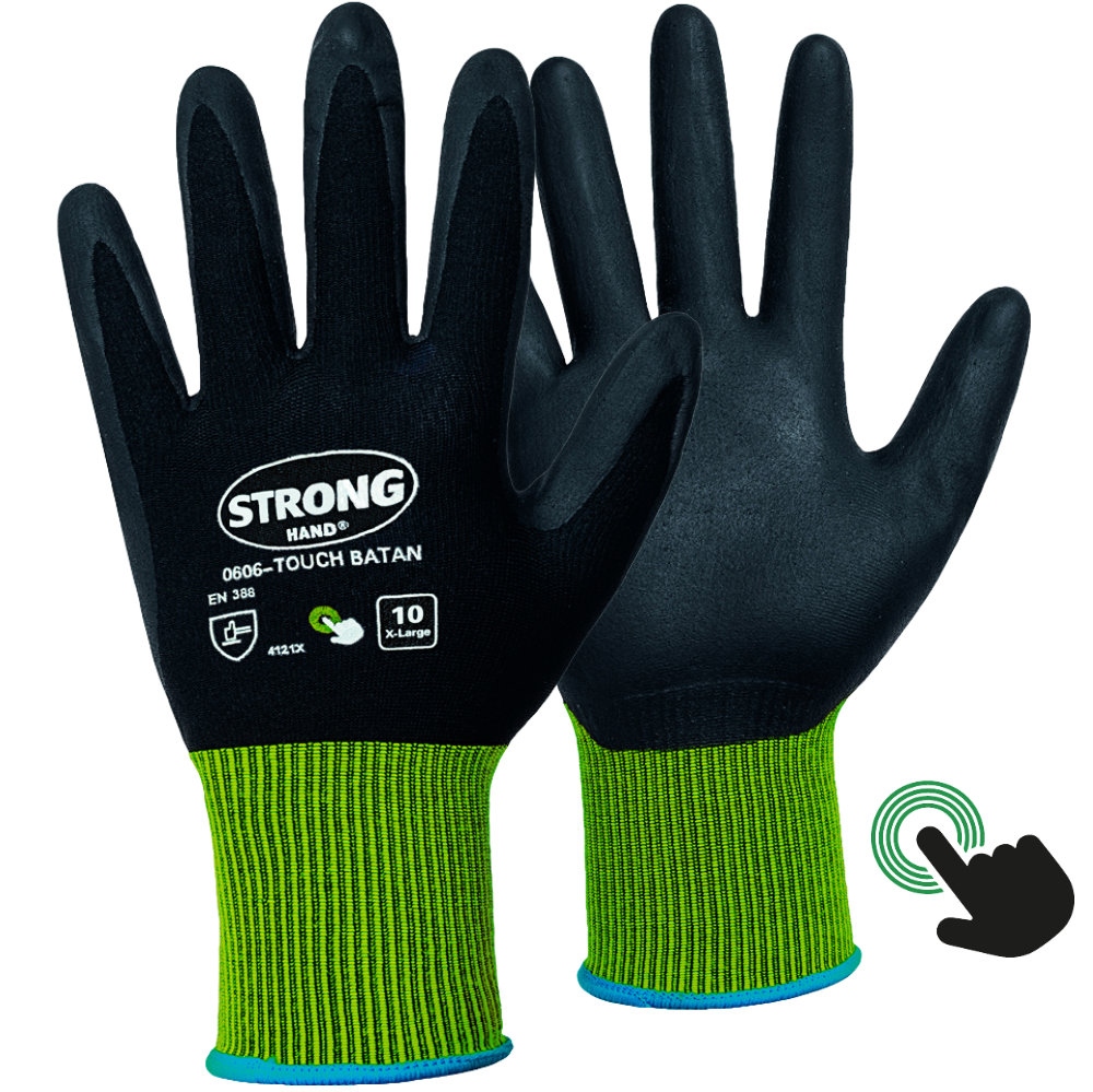 Stronghand 0606 TOUCH Nitrile-Coated Safety Gloves for touch screens