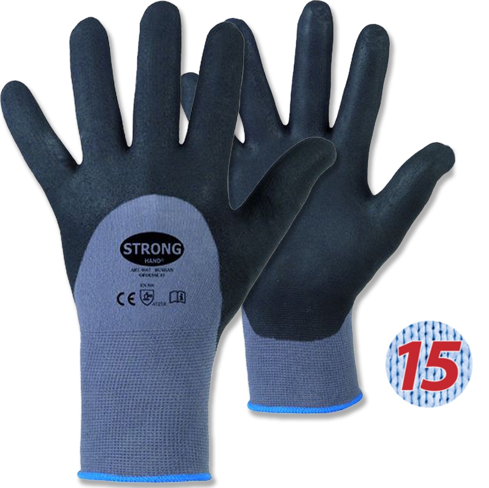 Stronghand 0607 BUSHAN Breathable 3/4-Nitrile-coated Safety Gloves