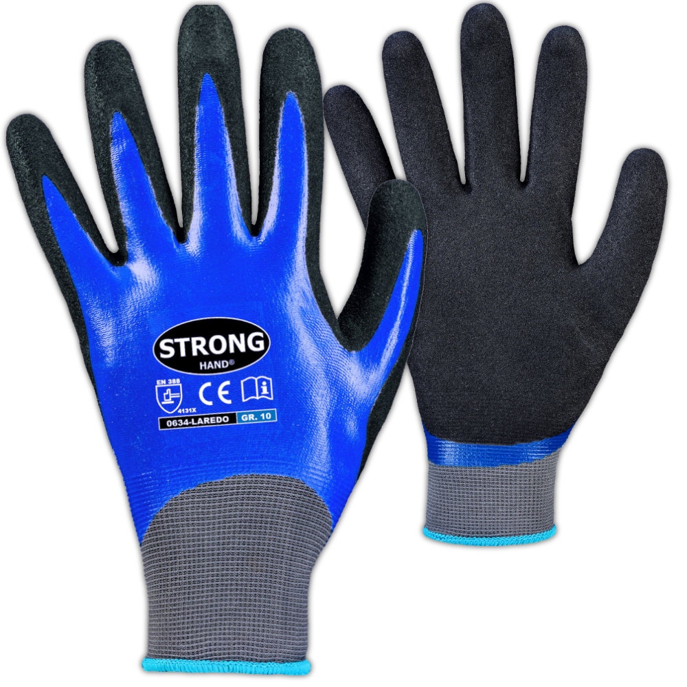 Stronghand 0634 LAREDO Fully coated Nitrile Safety Gloves 8-11
