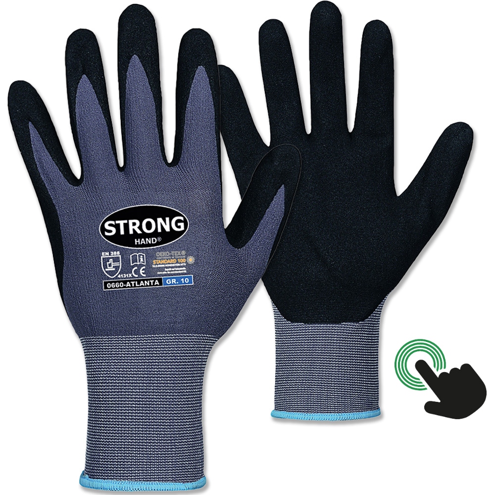 Stronghand 0660 ATLANTA Nitrile/PU-coated Nylon Safety Gloves 6-11