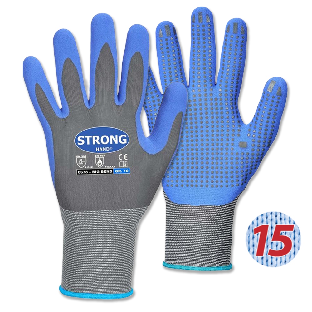 Stronghand 0678 BIG BEND Nitrile-coated Dotted Safety Work Gloves 6-11