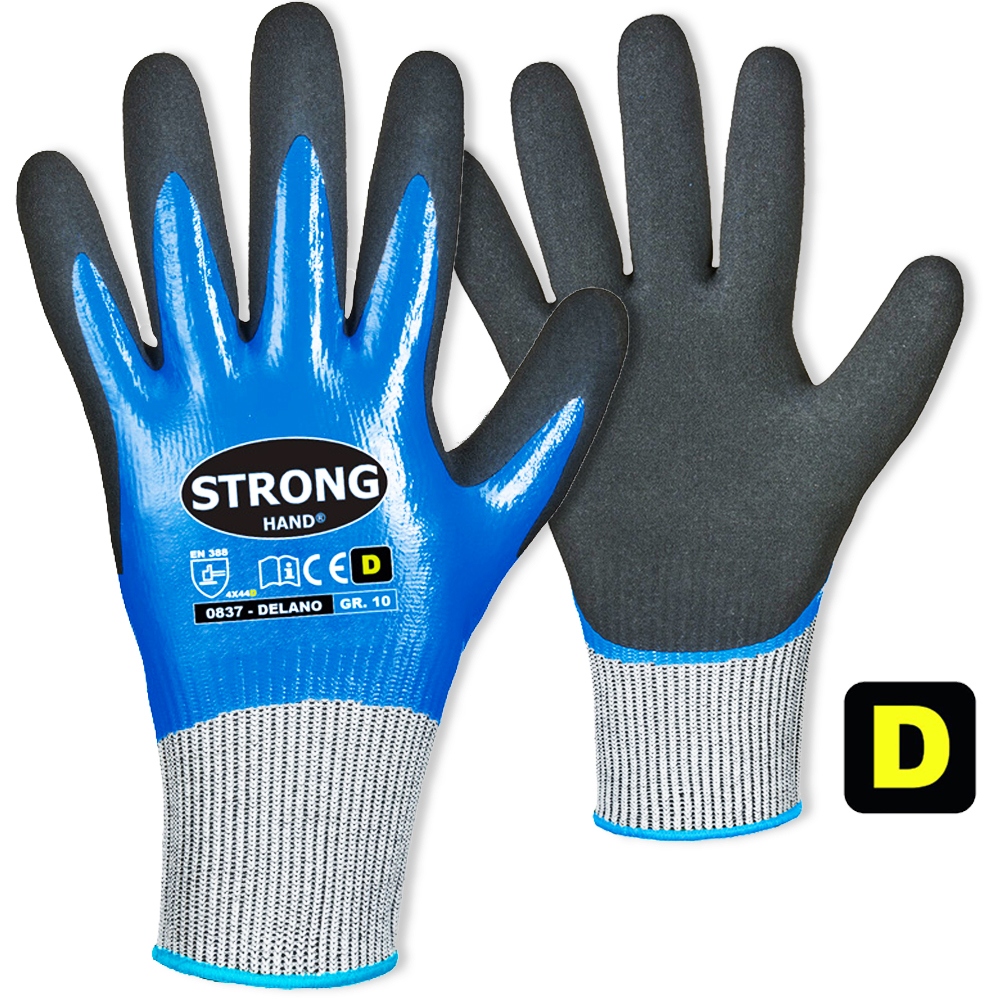 Stronghand 0837 DELANO Nitrile-coated cut resistant gloves level D