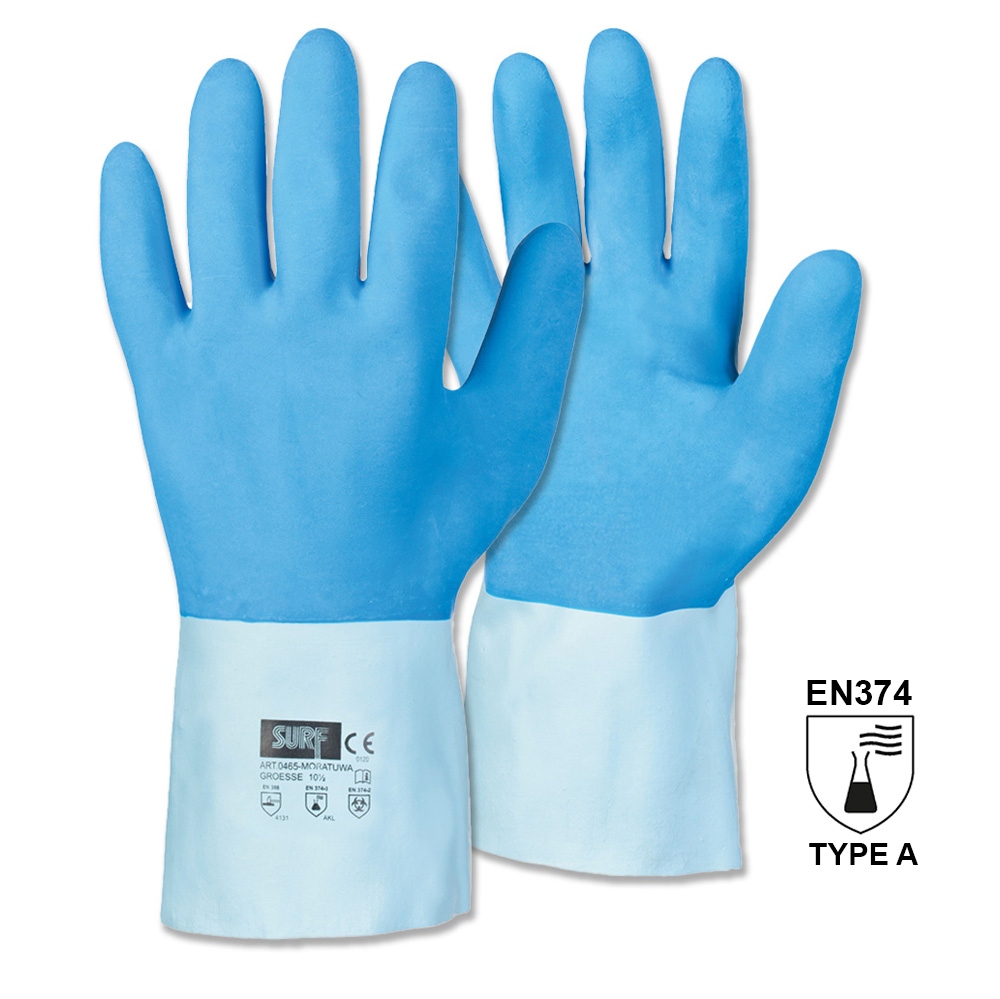 Surf 0465 CLASSIC MORATUWA Latex chemical safety gloves