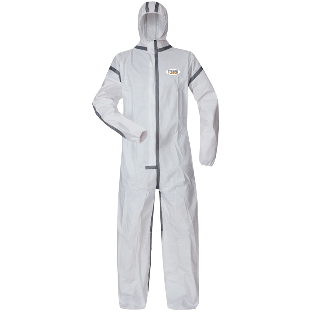 Tector 2976 STEGLITZ Protection suit white Cat.3, type 4-B/5-B/6-B