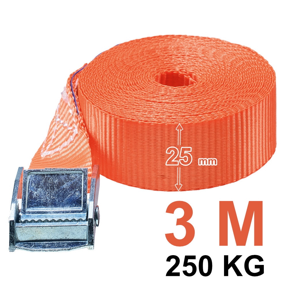 Tector 84500/3M Tie down strap 250kg, 25mm x 3m