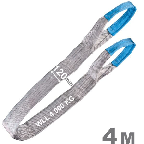 Tector 84546 Webbing Lifting Sling gray 4000kg, 120 mm x 4 m