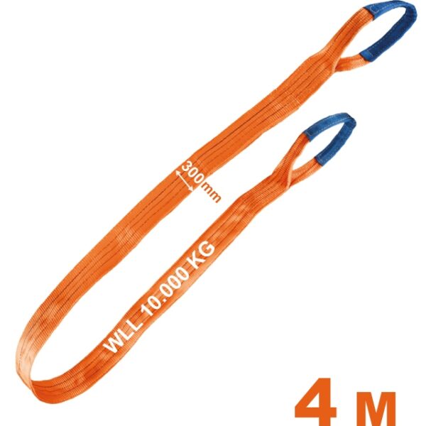 Tector 84554 Webbing Lifting Sling orange 10000kg, 300 mm x 4 m