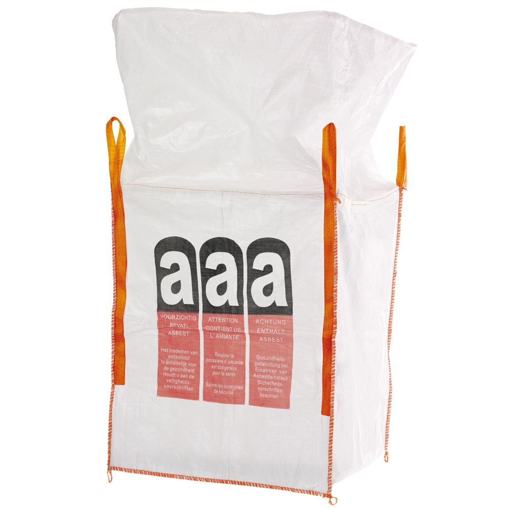FIBC Bulk Bag Duffle top asbestos 1 ton, 90x90x110 cm, Big Bag 8474