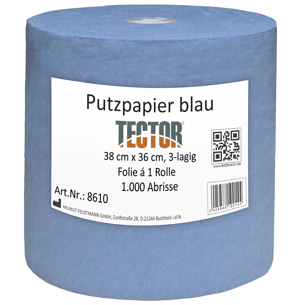 Tector 8610 Three-ply paper rolls of 1000 sheets 38x36cm