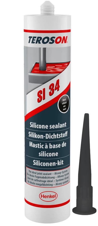 Teroson SI 34 cartridge Silicone sealant black 300ml