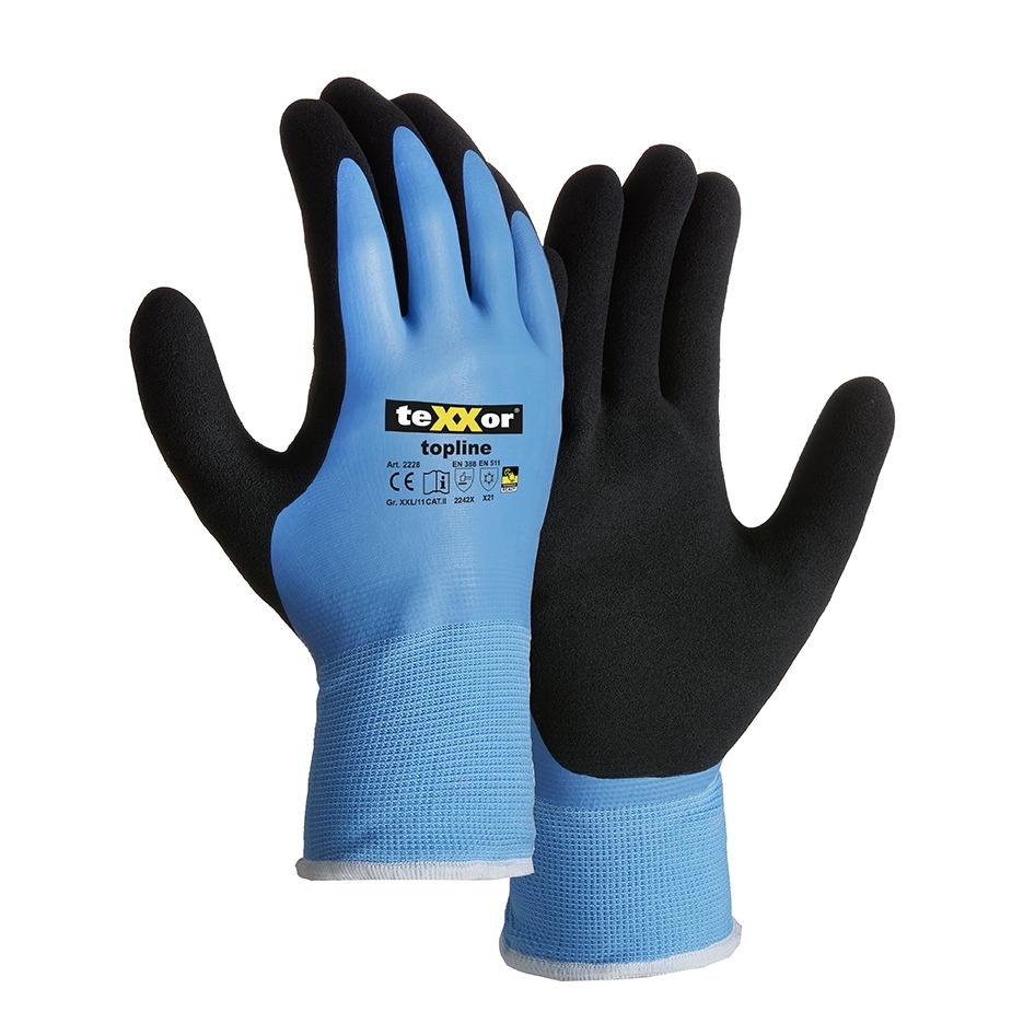 Texxor Topline 2228 LATEX Winter protective gloves - 8-12