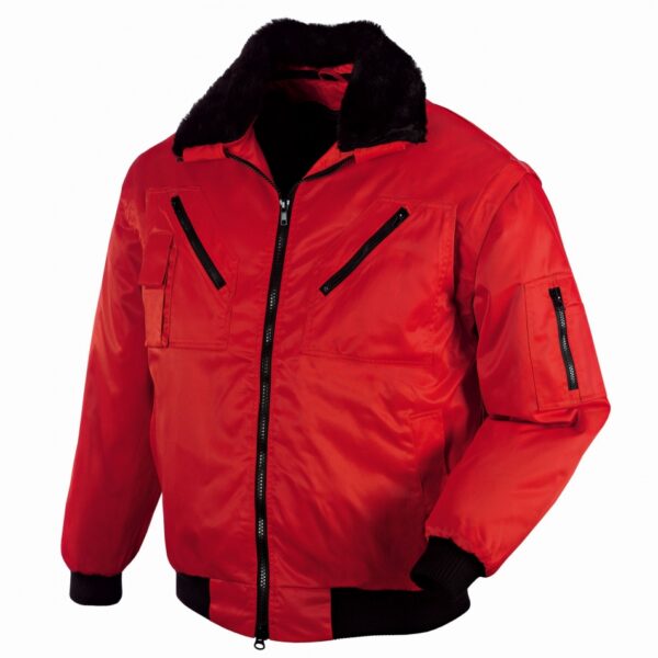 Convertible Pro Work Bomber Jacket 4-in-1 red S-3XL, Texxor 4172 OSLO