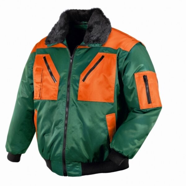 Texxor 4178 OSLO Pilot jacket 4 in 1 green/brightorange