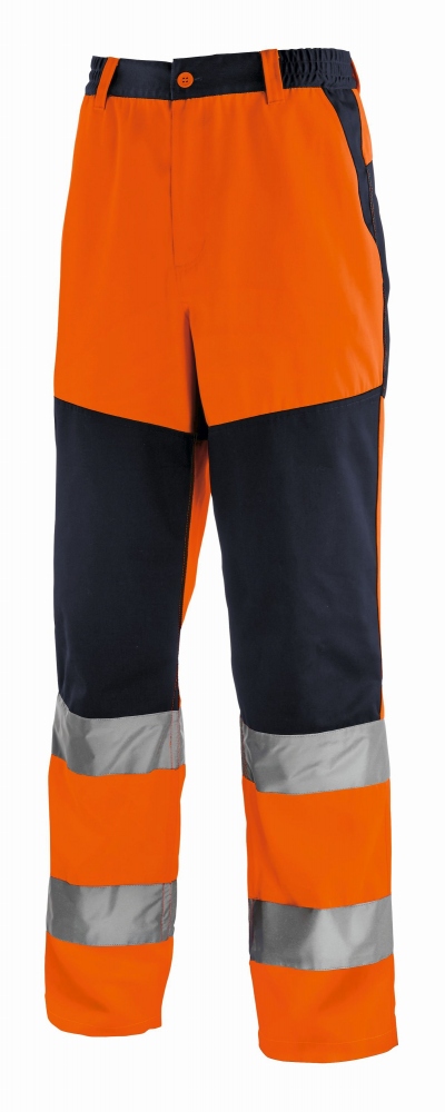 Texxor 4355 Rochester Men's High visibility trousers orange/navy