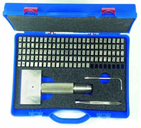 Removable steel marking punches set 100 characters inch size