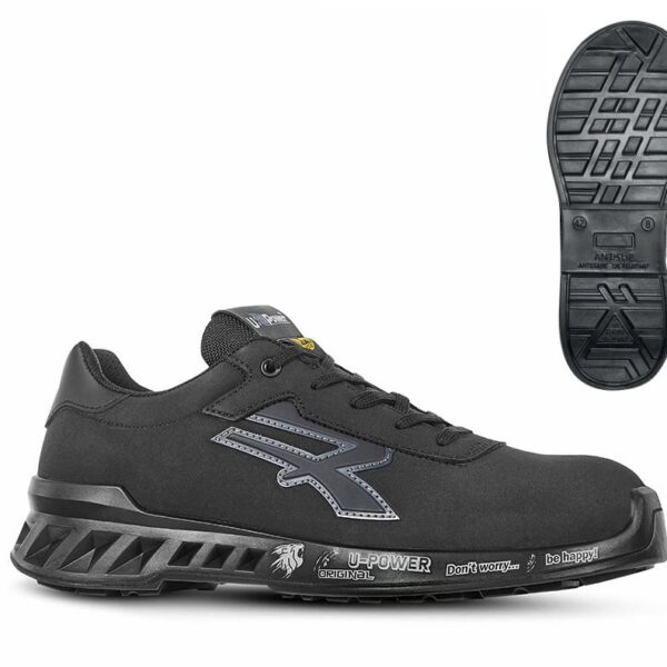 Aluminium Toe Low Safety Shoes black S3 SRC ESD - U-Power RV20024