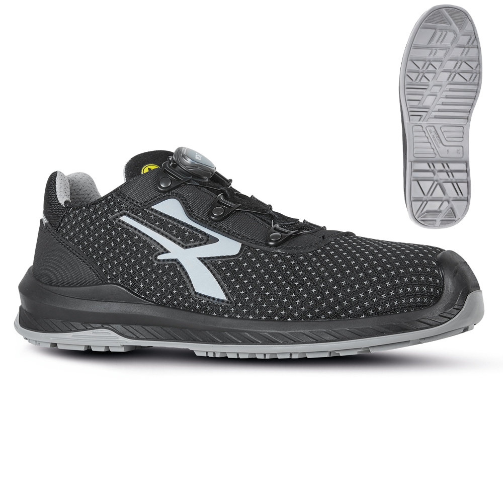 Composite Toe Low Safety Shoes black/grey S3S SR ESD - U-Power RI20414