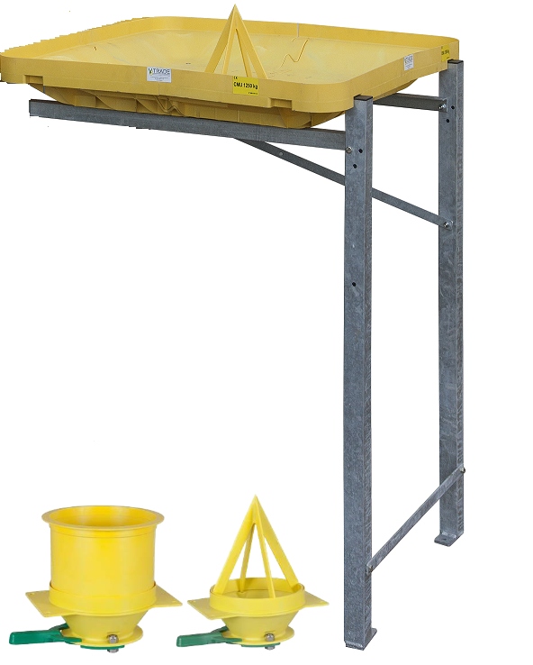 Modulobag extension table unit delivered with 2 emptying systems