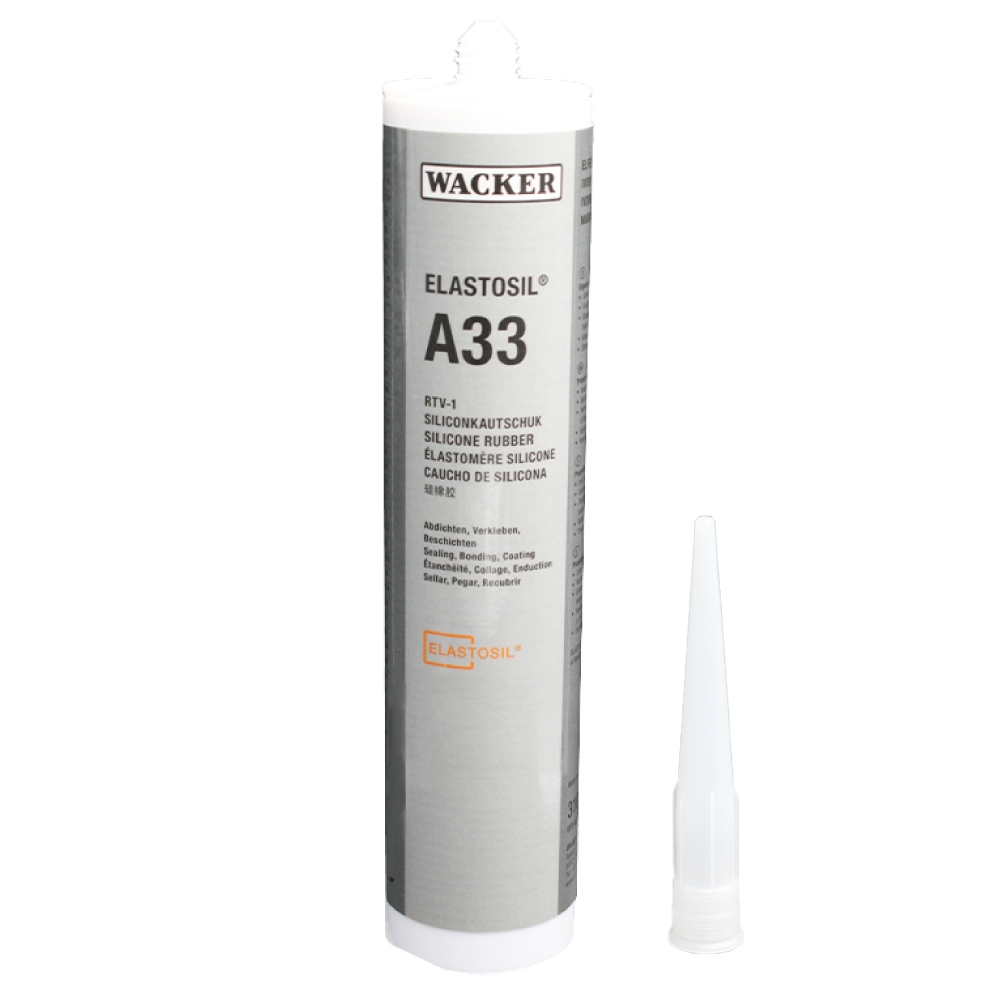 Wacker Elastosil A33 Moisture Curing Silicone Rubber RTV-1 ivory 310ml