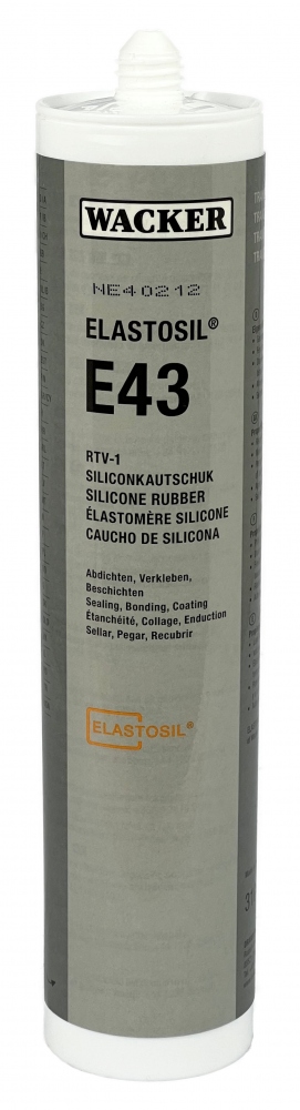 Wacker Elastosil E43 Silicone Rubber RTV-1 transparent 310ml catridge