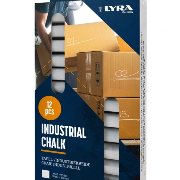 Lyra Industrial chalk / black board chalk 85x11x11 mm 12 pieces