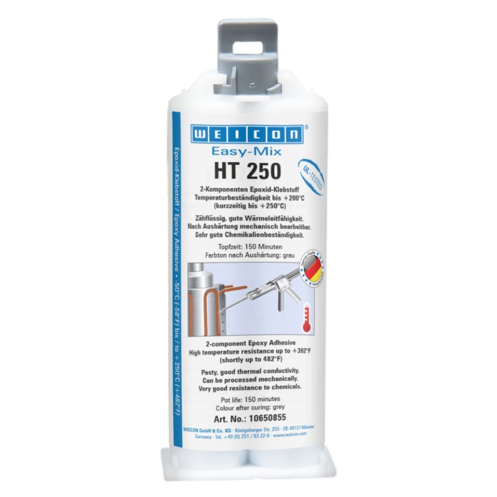 Weicon Easy-Mix HT 250 2-component epoxy adhesive grey 50ml cartridge
