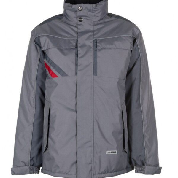 Planam 2301 Highline - Winter Jacket - zinc/slate/red