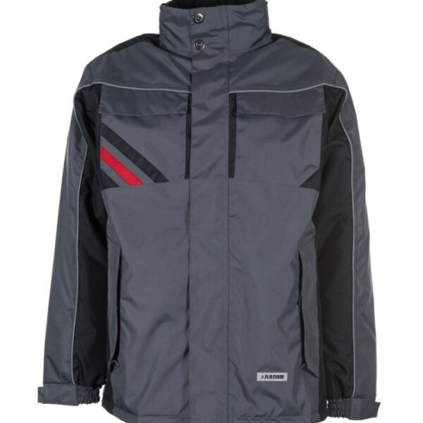Planam 2302 Highline Winter Jacket slate/black/red