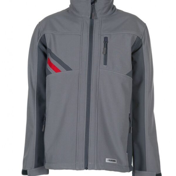 Planam 2381 Highline - Softshell jacket - zinc/slate/red
