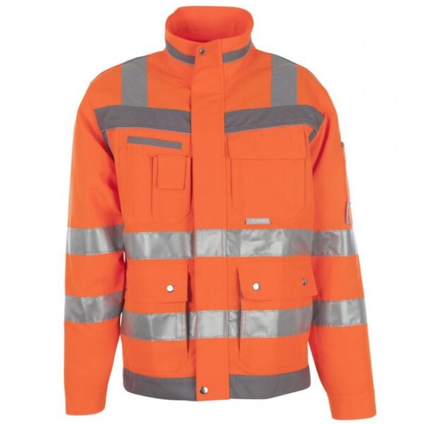 Planam 5600 Plaline high visibility parka orange/zinc